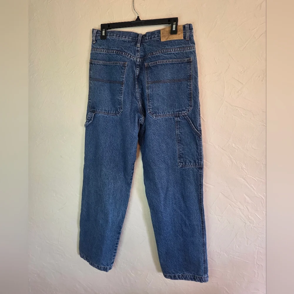 Moose Creek Plaid Lined Blue Jeans Size 34 X 32